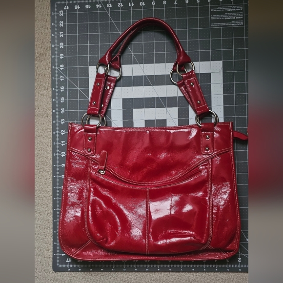 Red Patent Leather Women's Tote/purse - Picture 2 of 14